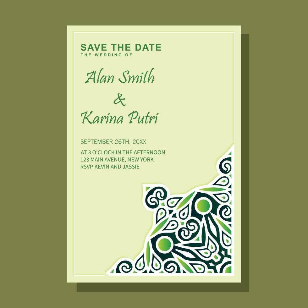 mariage invitation carte avec floral modèle vecteur