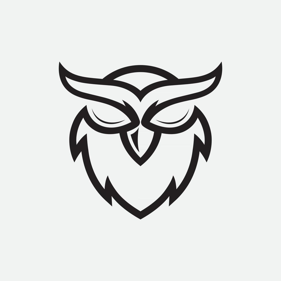 modèle de logo vectoriel tête de hibou