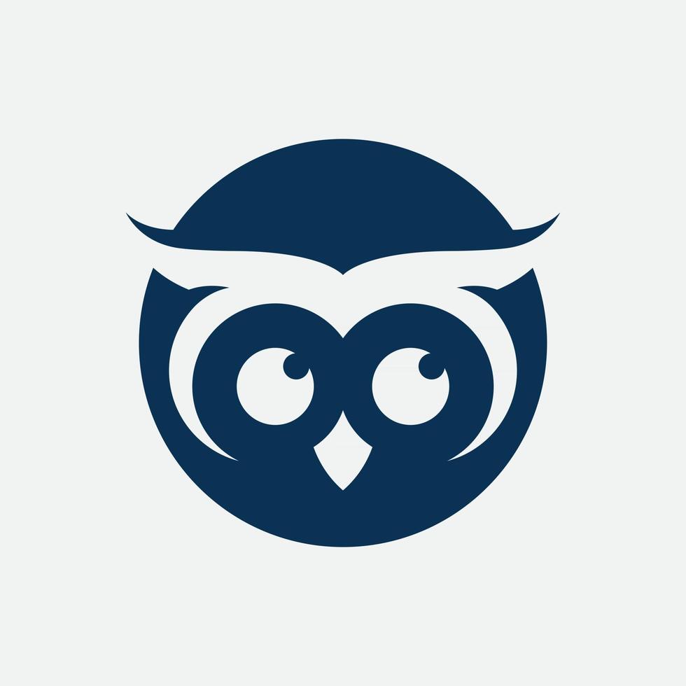 modèle de logo vectoriel tête de hibou