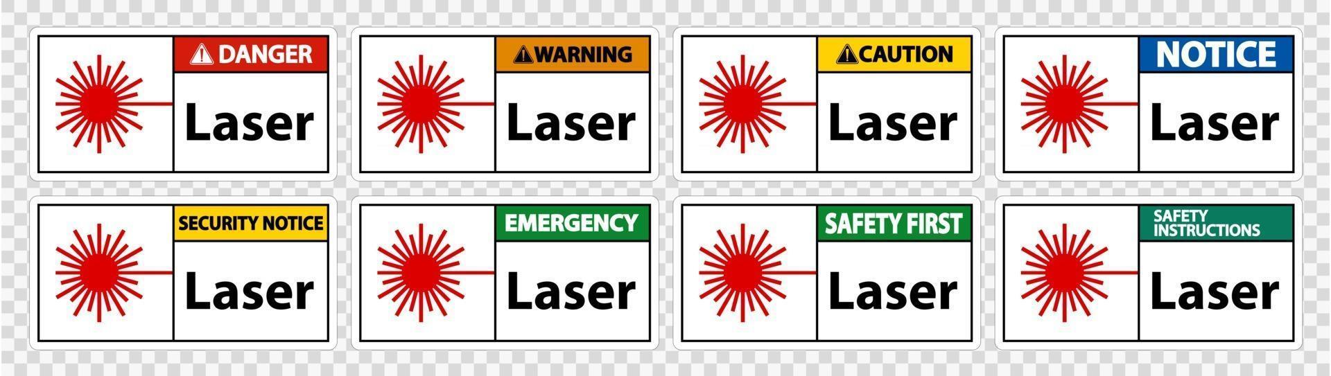 Isoler le signe du symbole laser sur fond transparent, illustration vectorielle vecteur