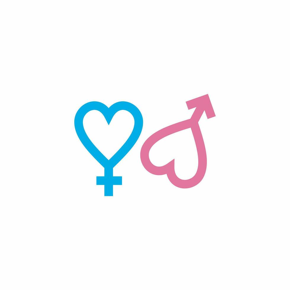 Masculin et femelle le sexe symbole, femelle et Masculin le sexe icône conception vecteur illustration eps dix
