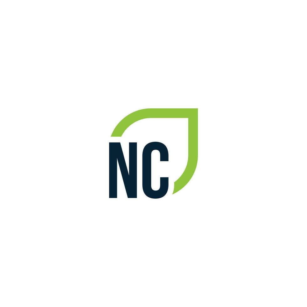 lettre NC logo grandit, se développe, naturel, BIO, simple, financier logo adapté pour votre entreprise. vecteur
