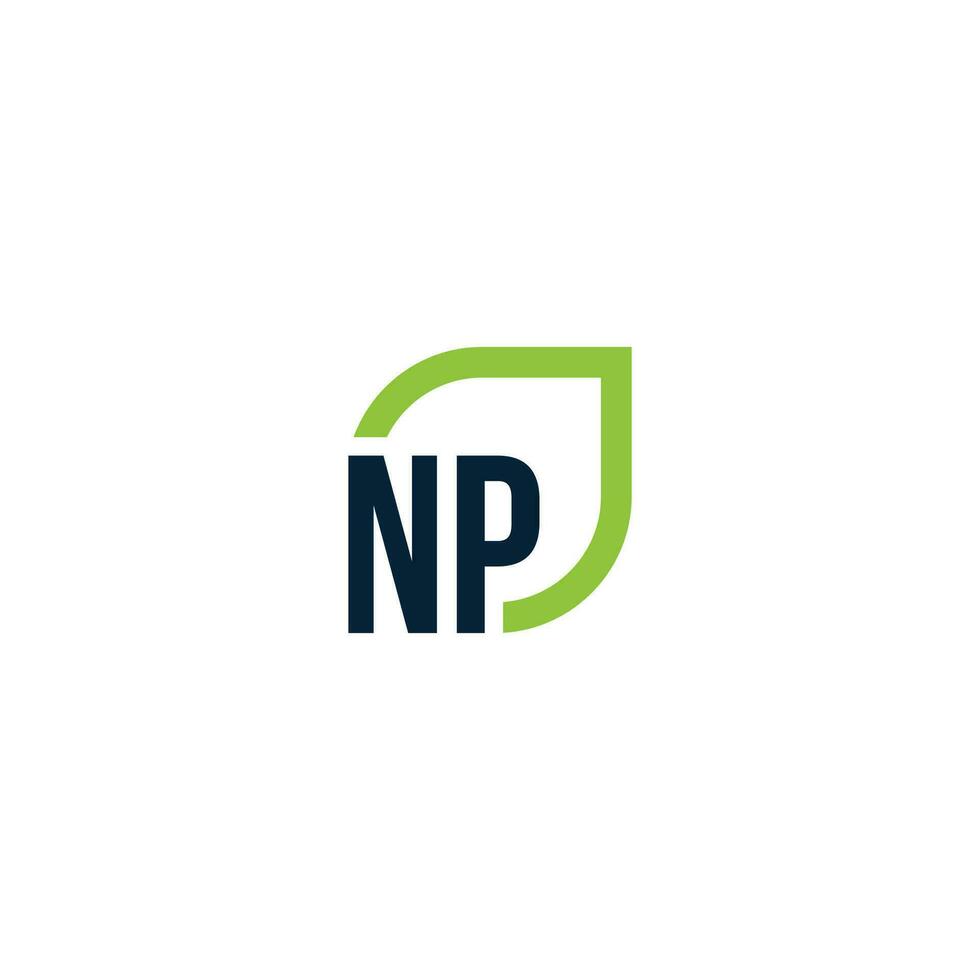 lettre np logo grandit, se développe, naturel, BIO, simple, financier logo adapté pour votre entreprise. vecteur