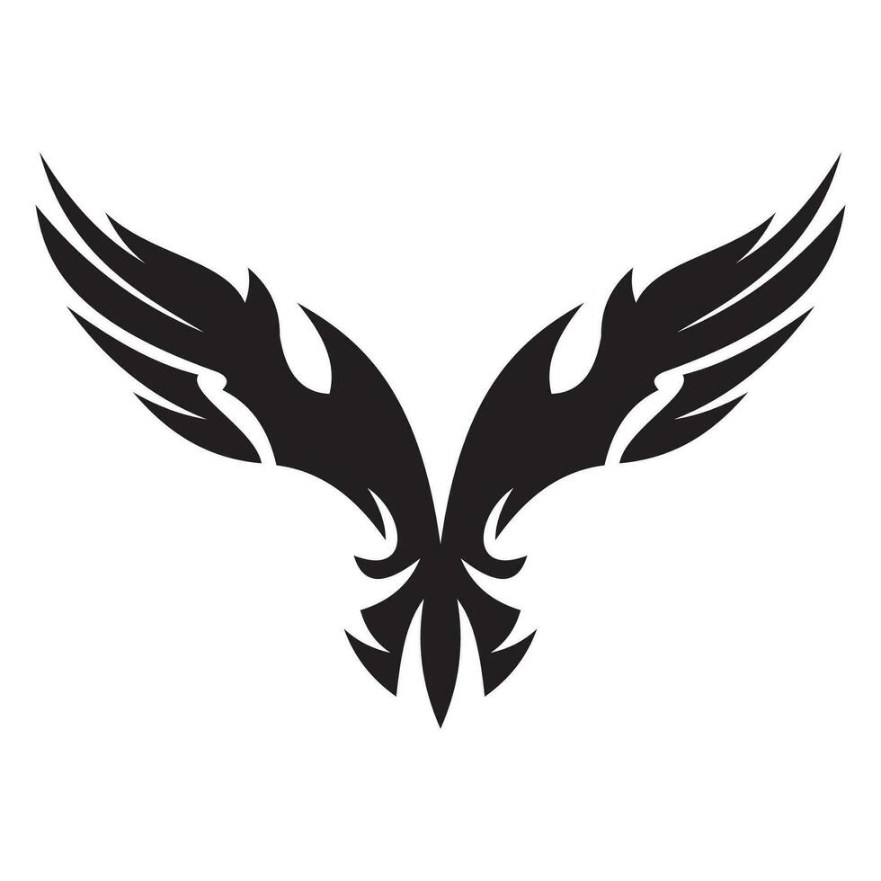 en volant ailes logo illustration. vecteur