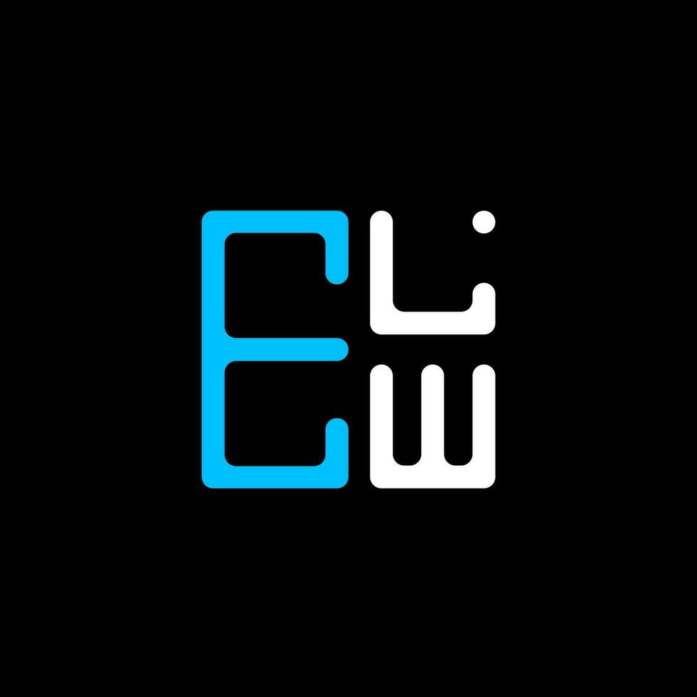 Elw lettre logo Créatif conception avec vecteur graphique, Elw Facile et moderne logo. Elw luxueux alphabet conception