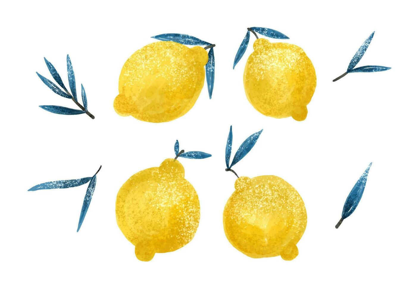 citron. abstrait moderne ensemble de citron clipart sur une blanc Contexte. Frais citrons imprimer. minimalisme citron. affiche avec agrumes des fruits. graphique élément pour tissu, textile, vêtements, emballage papier, mur vecteur