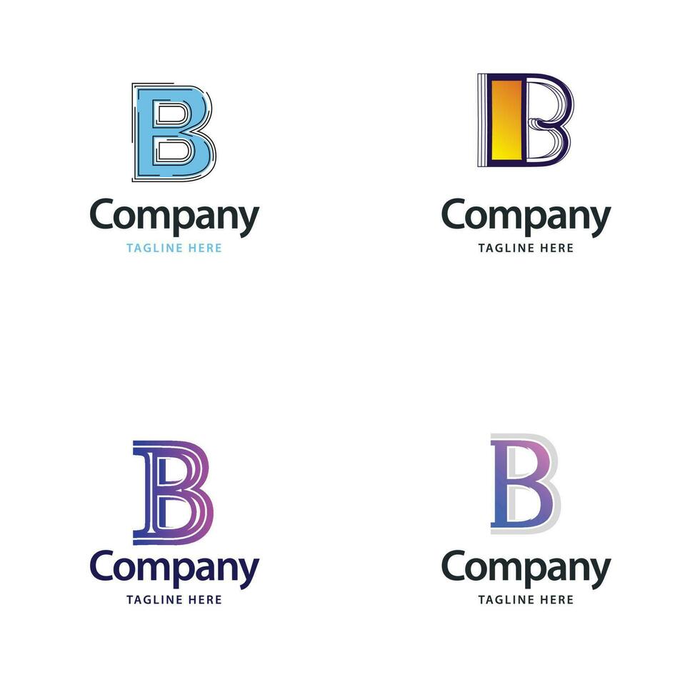 lettre b grand logo pack design création de logos modernes créatifs pour votre entreprise vecteur