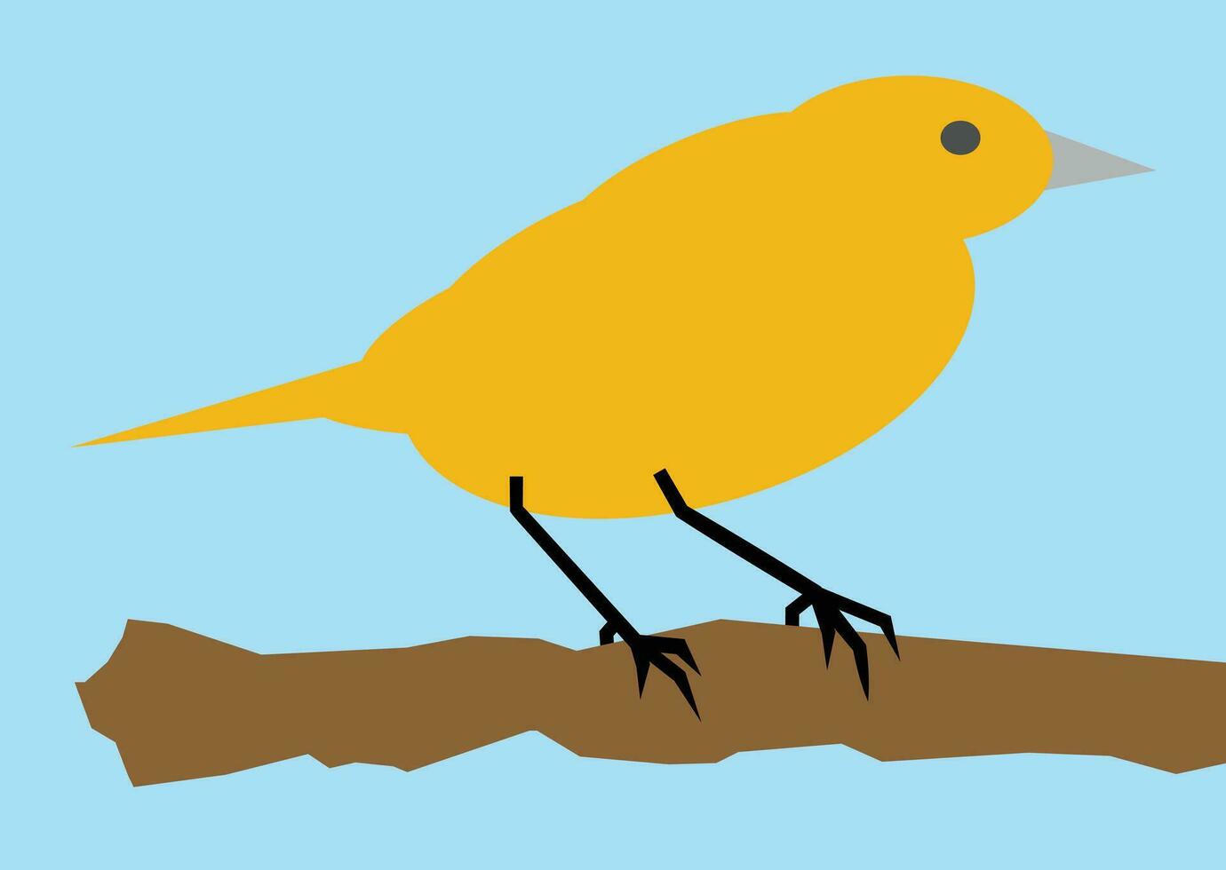 une oiseau, oiseau permanent sur bifurquer, Facile oiseau dessin, oiseau vecteur illustration, rouge-gorge, nature, adapté pour logo et signe et bannière, bien pour éducatif contenu et des gamins histoires et livres