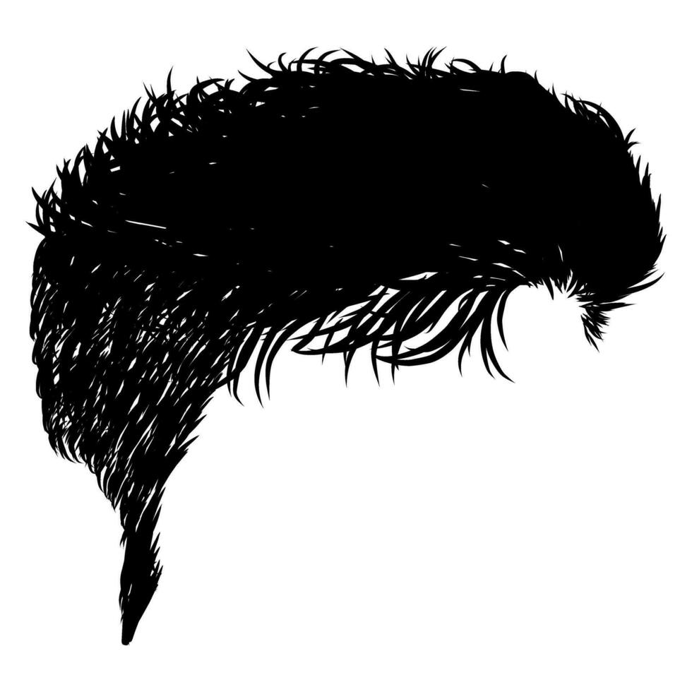 illustration de noir saper cheveux vecteur