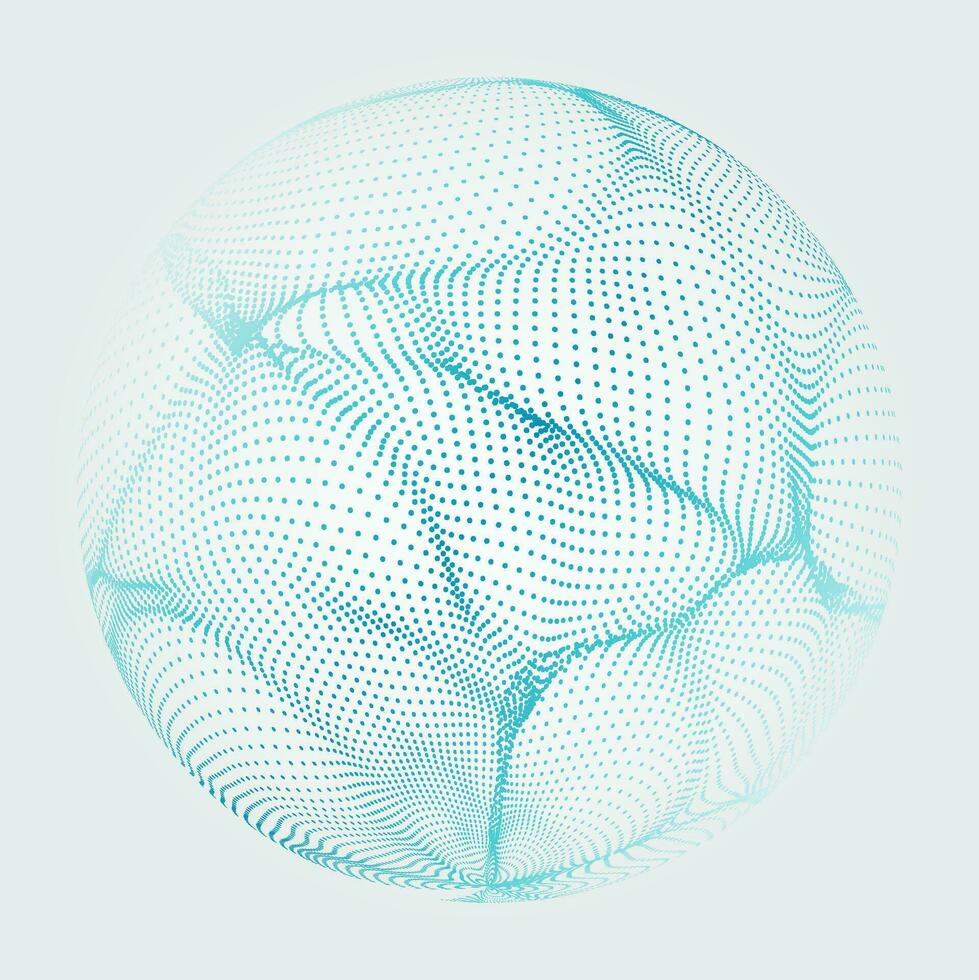 vecteur abstrait particule globe illustration. La technologie futuriste toile de fond avec 3d particule couler.