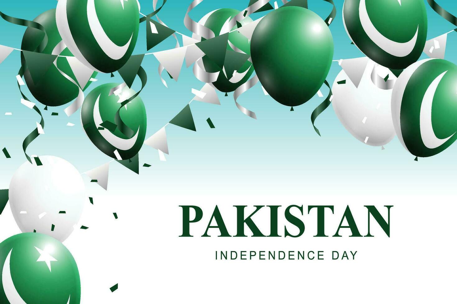 fond de la fête de l'indépendance du pakistan. vecteur