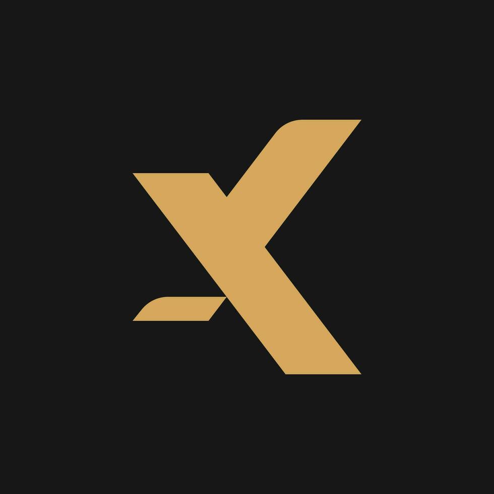 x conception et modèle de logo. vecteur