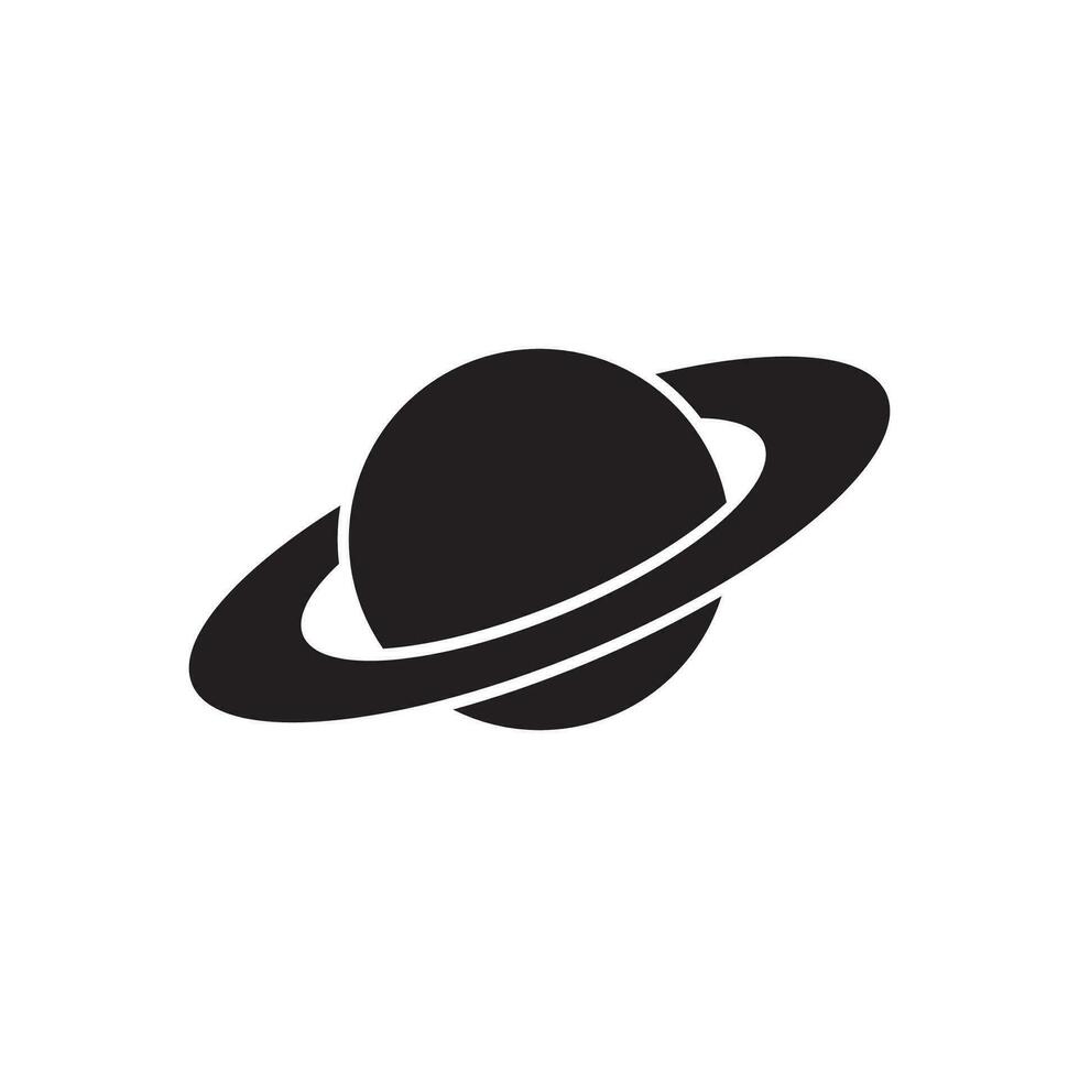 Saturne icône dans plat style. planète isolé sur blanc isolé Contexte. vecteur illustration
