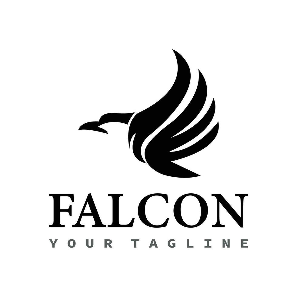 faucon écorcher oiseau logo abstrait. conception modèle, vecteur illustration