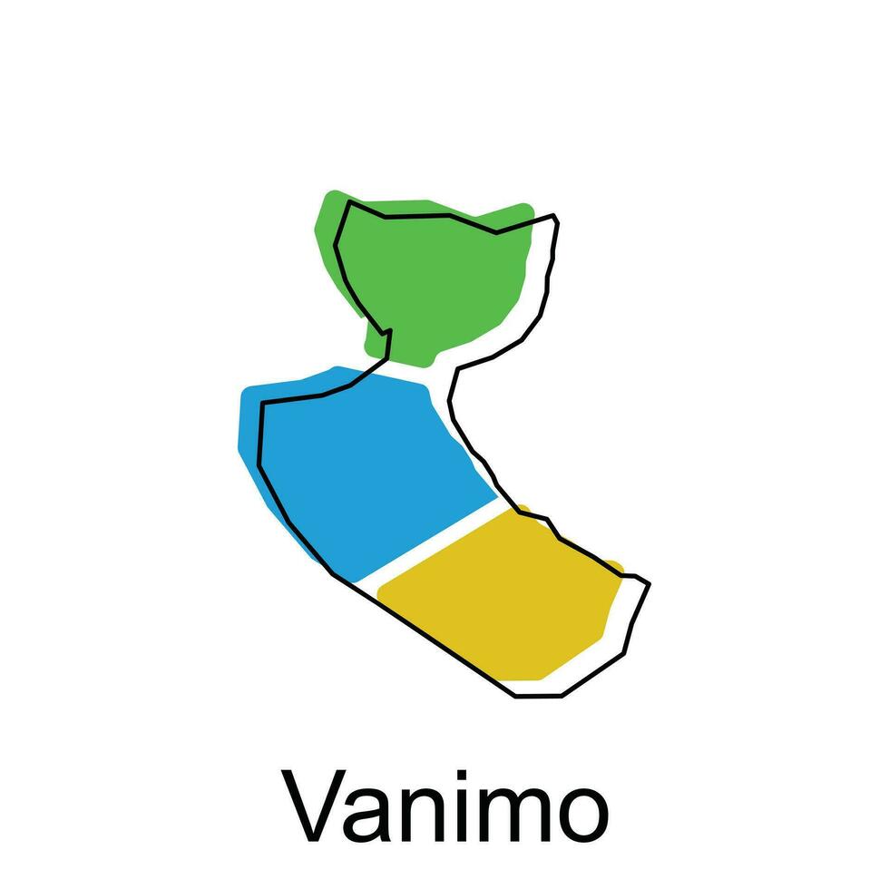 carte de vanimo vecteur conception modèle, nationale les frontières et important villes illustration