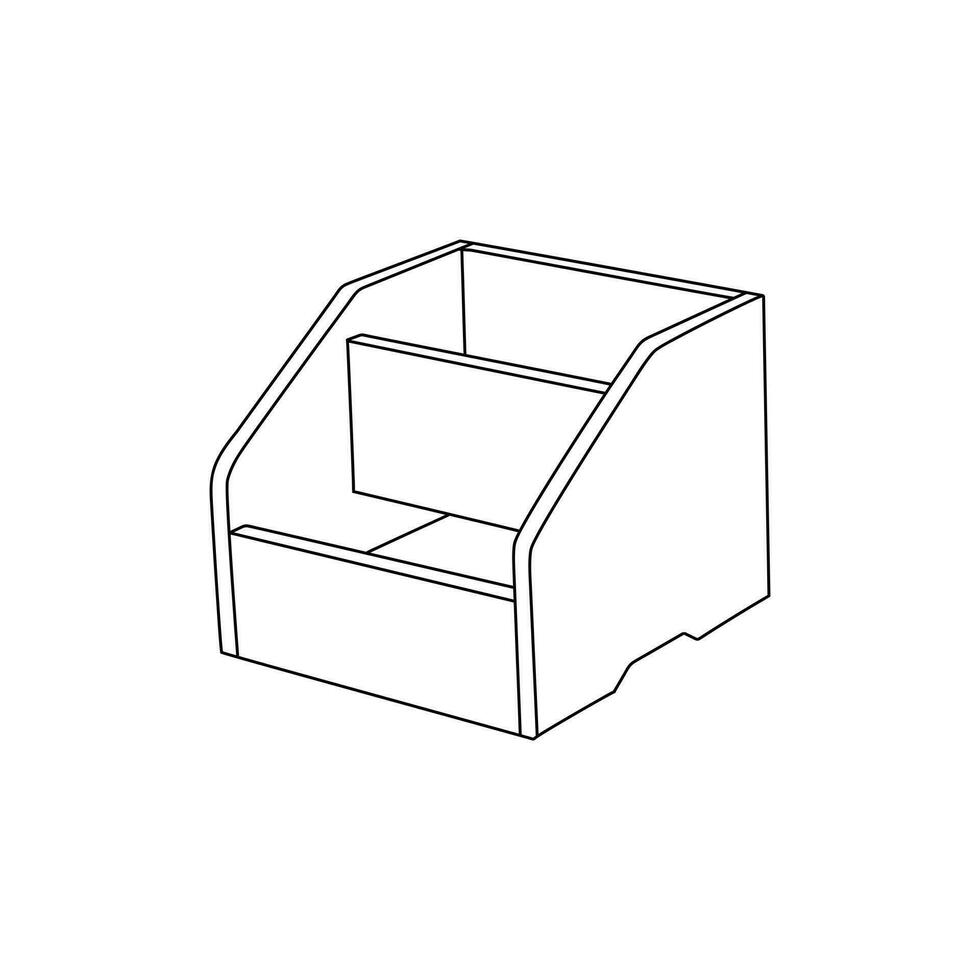 étagère ligne art conception modèle, vecteur symbole, signe, contour illustration.