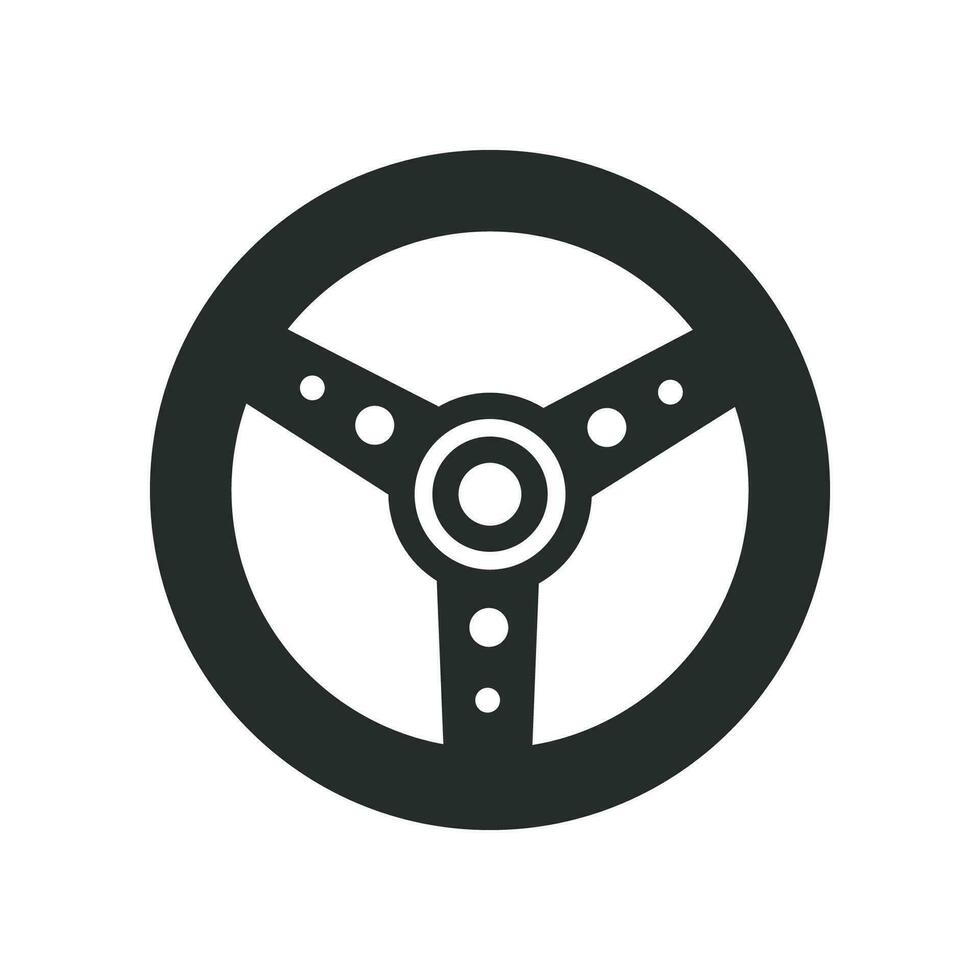 pilotage roue icône vecteur conception illustration automobile concept