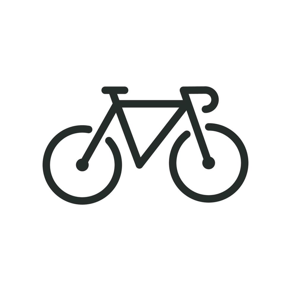 vélo icône dans plat style. bicyclette vecteur illustration sur blanc isolé Contexte. cyclisme affaires concept.