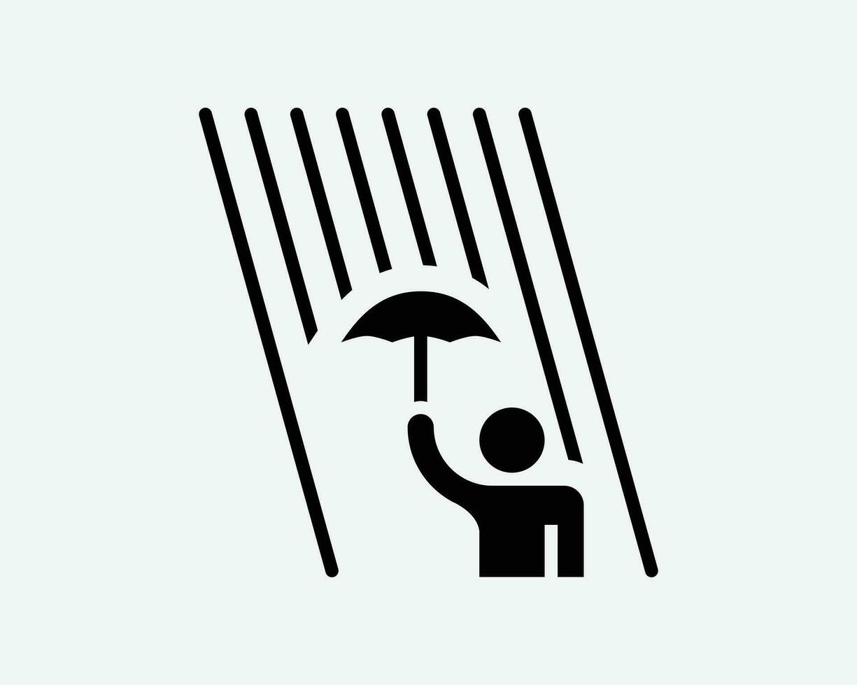 porter parapluie icône. protection pluie il pleut saison temps protéger Assurance bouclier signe symbole noir ouvrages d'art graphique illustration clipart eps vecteur