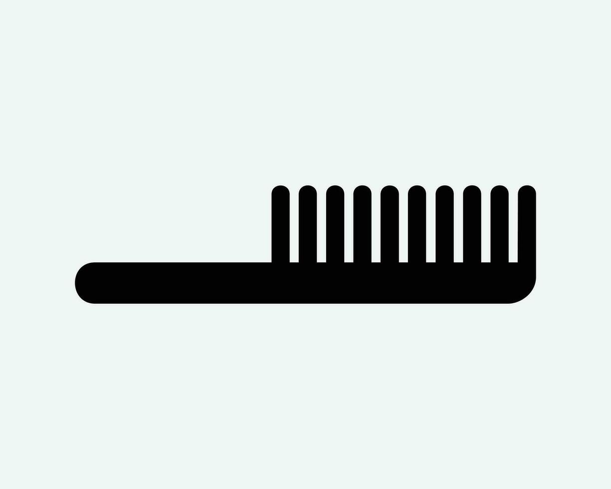 peigne icône. cheveux mode salon beauté se soucier coiffeur coiffeur brosse à cheveux brosse outil signe symbole noir ouvrages d'art graphique illustration clipart eps vecteur