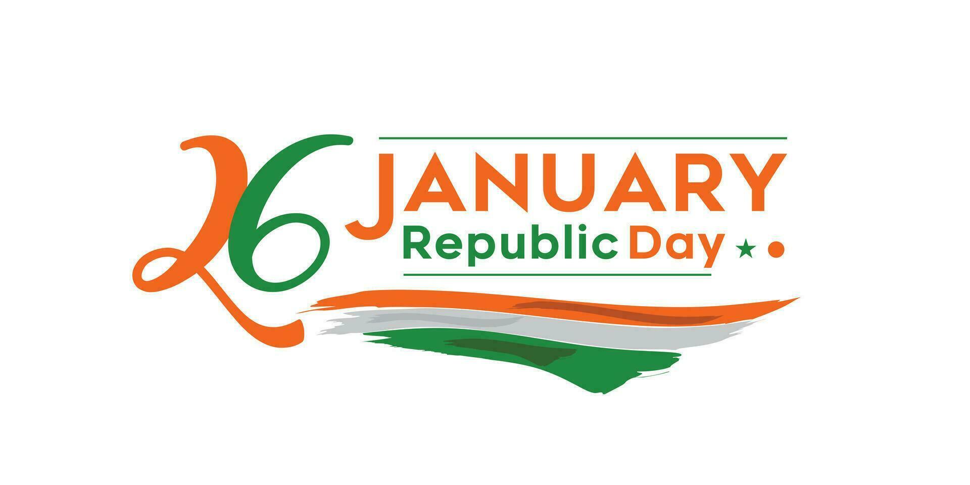 Indien république journée concept avec texte 26 Janvier. vecteur illustration
