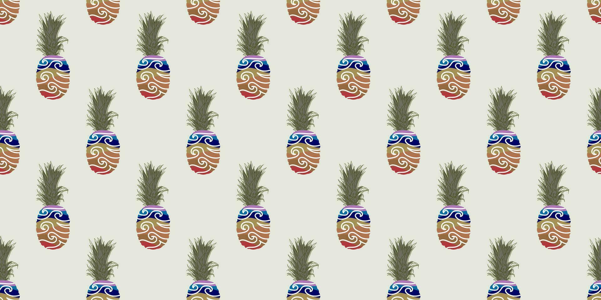 unique abstrait été ananas des fruits sans couture modèle Contexte vecteur