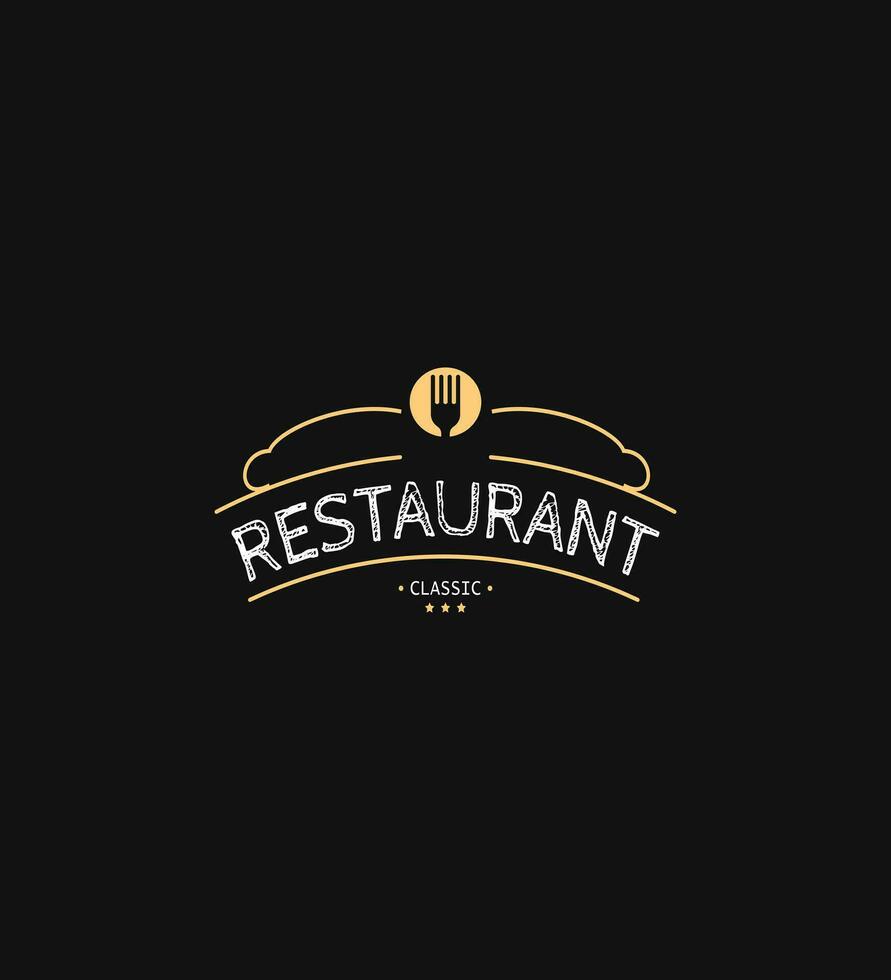 ancien restaurant logo conception concept vecteur