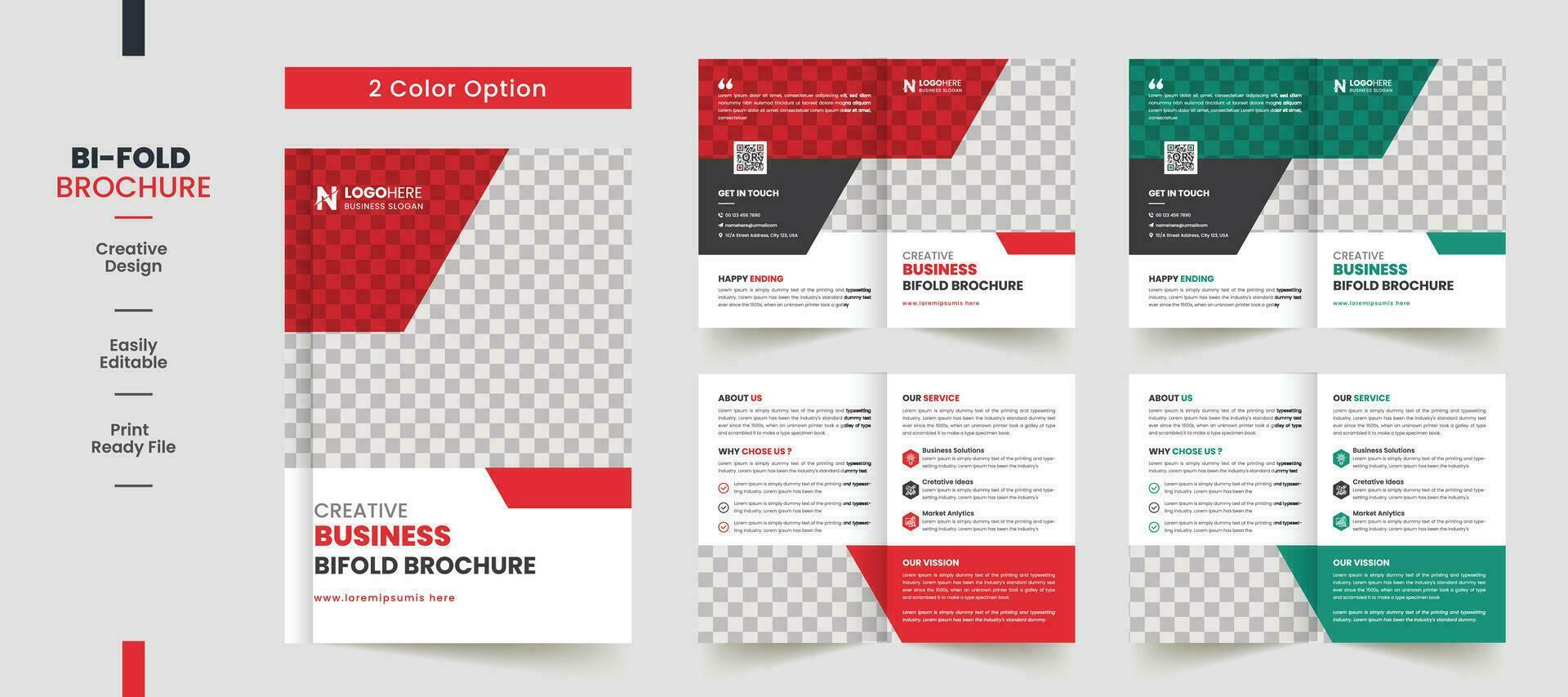 nettoyer entreprise bifold brochure modèle prime style avec moderne style et nettoyer concept utilisation pour affaires proposition et affaires profil vecteur