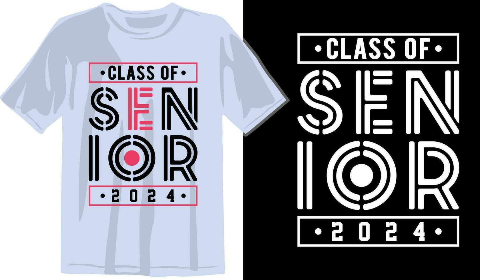 Sénior classe salutation, invitation carte. texte pour l'obtention du diplôme conception, félicitations événement, T-shirt, faire la fête, haute école ou Université diplômé. Sénior 2024 classe de 2024 l'obtention du diplôme vecteur