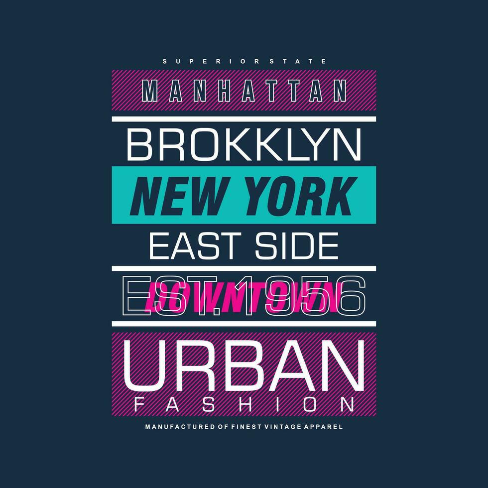 Brooklyn graphique typographie vecteur, t chemise conception, illustration, bien pour décontractée style vecteur