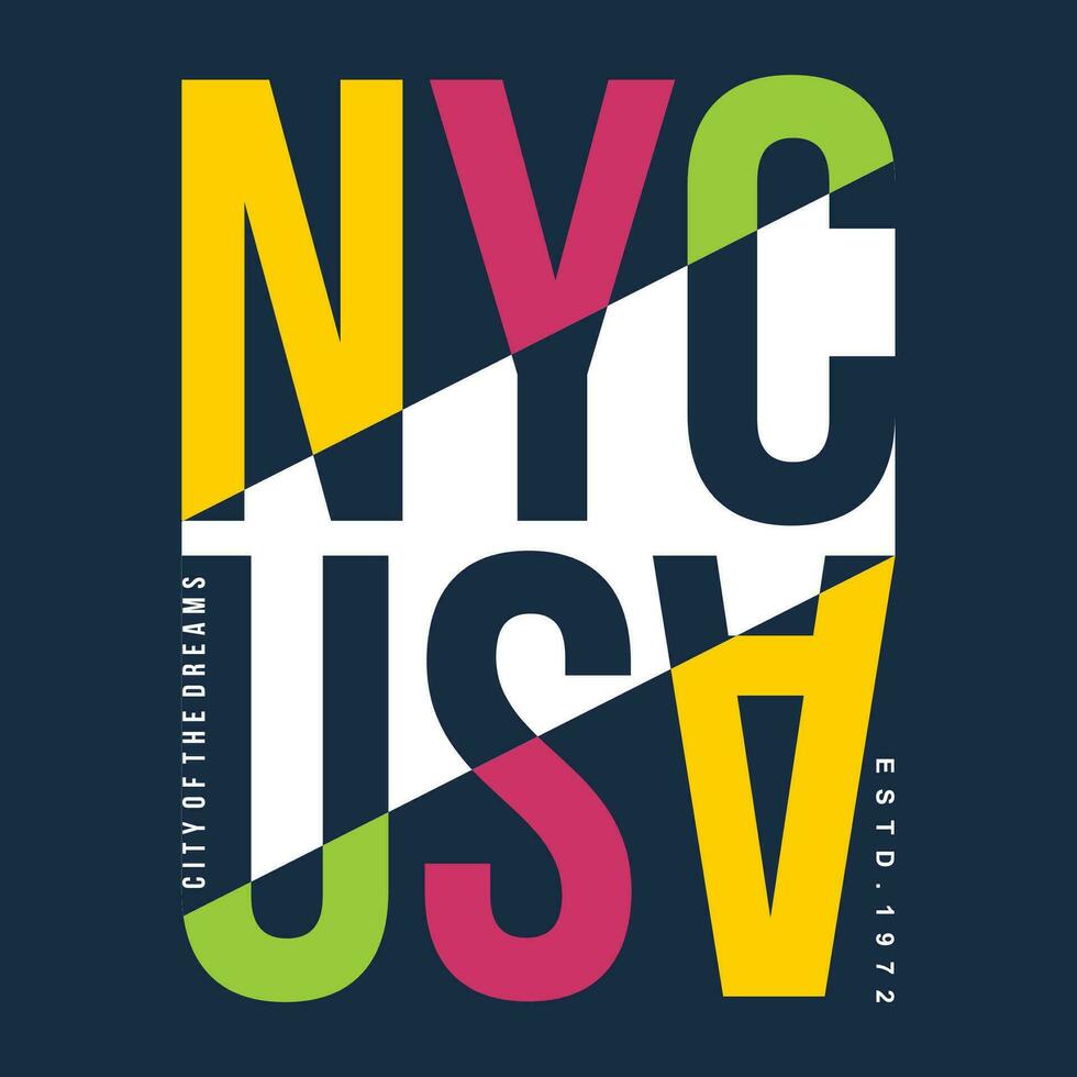 nyc Etats-Unis typographie vecteur, abstrait graphique, illustration, pour impression t chemise vecteur