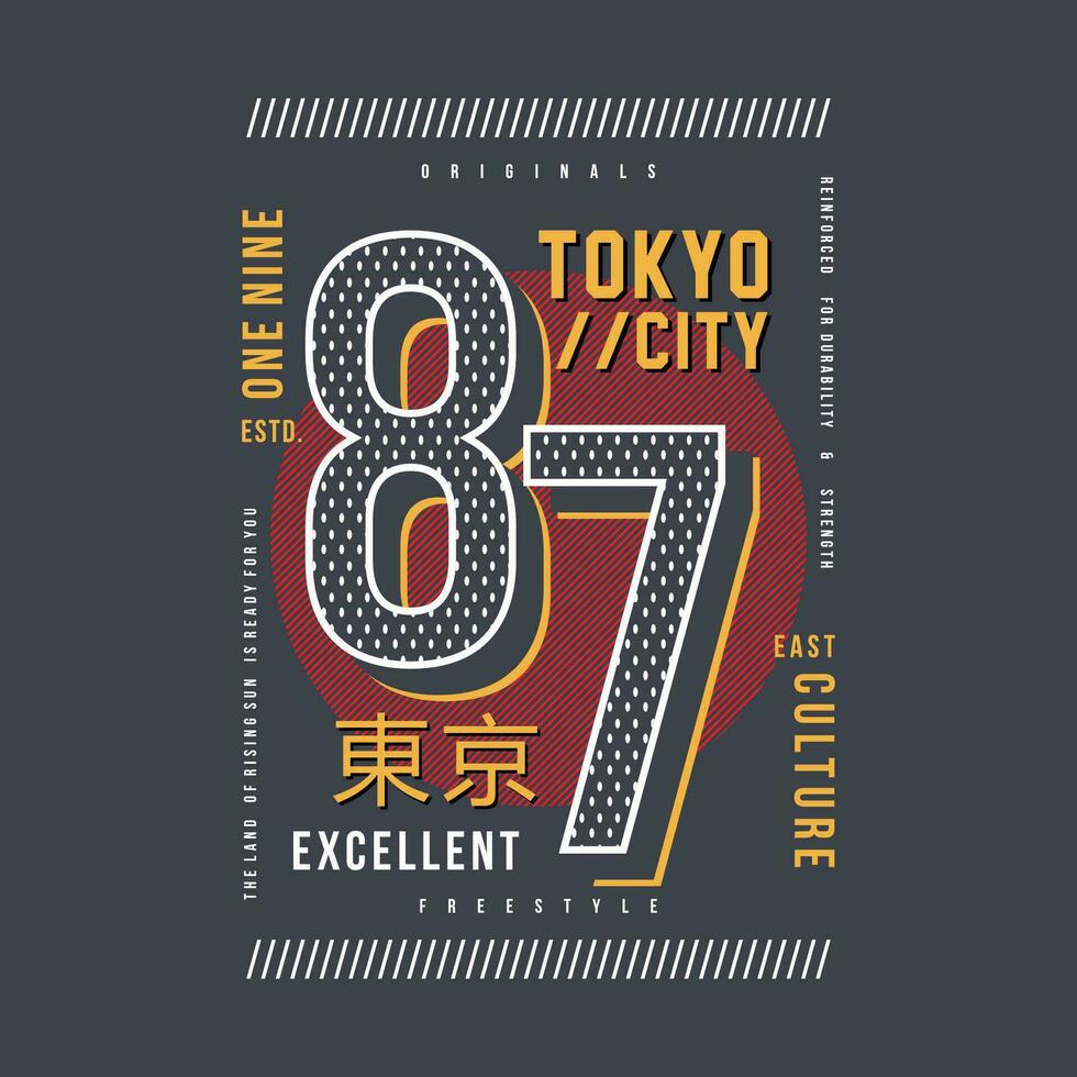 tokyo ville texte cadre, graphique mode style, t chemise conception, typographie vecteur, illustration vecteur