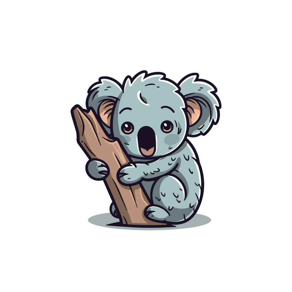 koala étreinte arbre vecteur illustration