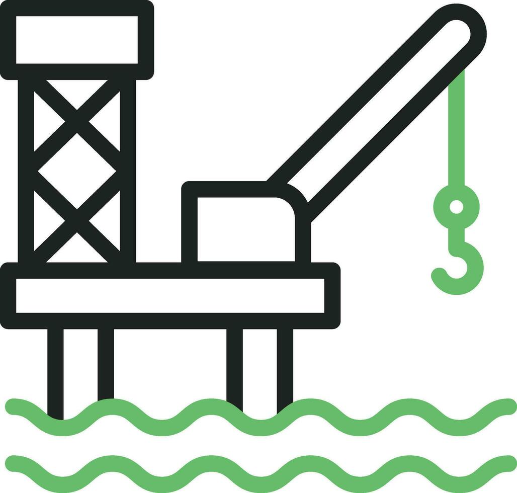 pétrole Plate-forme icône vecteur image. adapté pour mobile applications, la toile applications et impression médias.