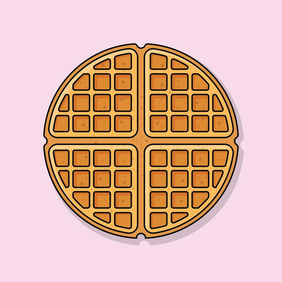 le illustration de gaufre vecteur