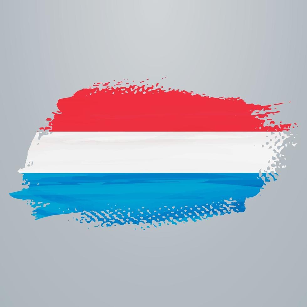 pinceau drapeau luxembourgeois vecteur