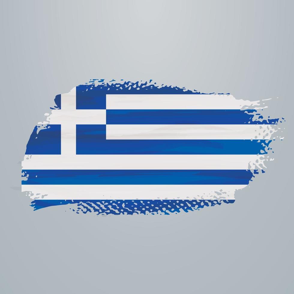 brosse drapeau grèce vecteur