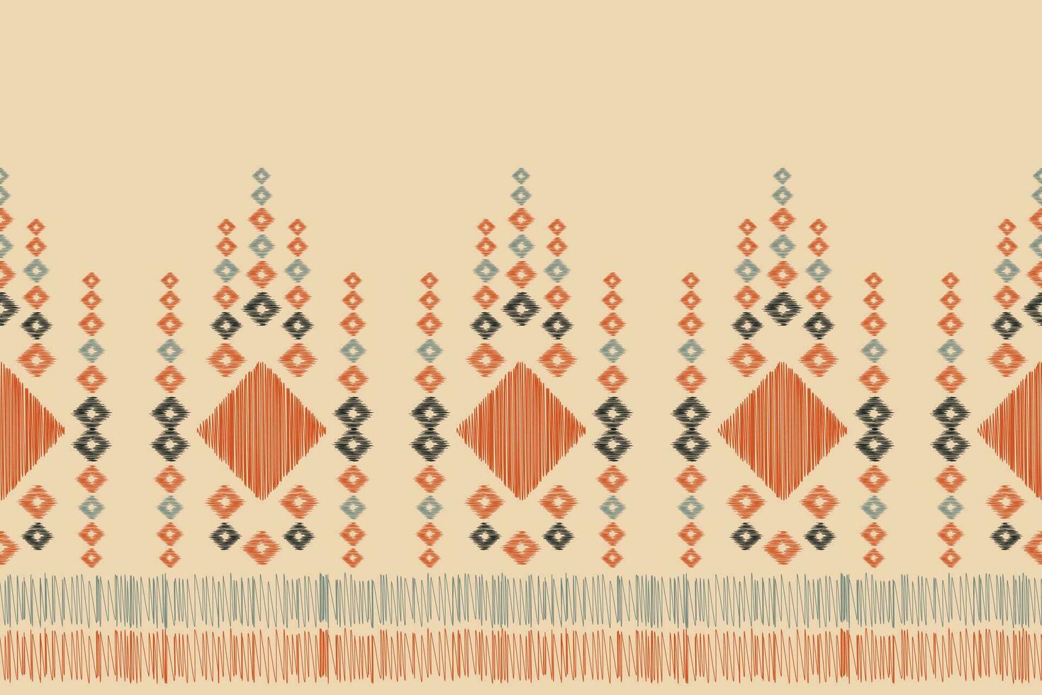 ethnique ikat en tissu modèle géométrique style.africain ikat broderie ethnique Oriental modèle marron crème Contexte. abstrait, vecteur, illustration.texture, vêtements, cadre, décoration, tapis, motif. vecteur