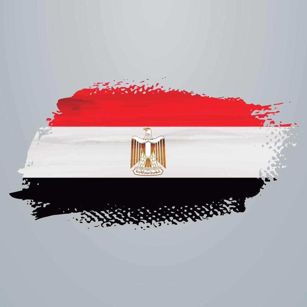 brosse drapeau egypte vecteur