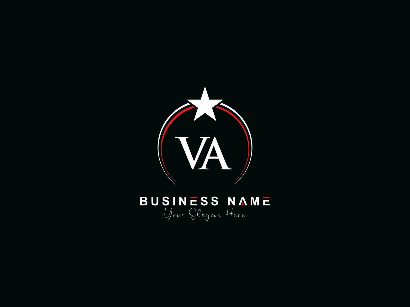 initiale luxe Virginie cercle logo lettre, minimal Royal étoile Virginie logo symbole pour affaires vecteur