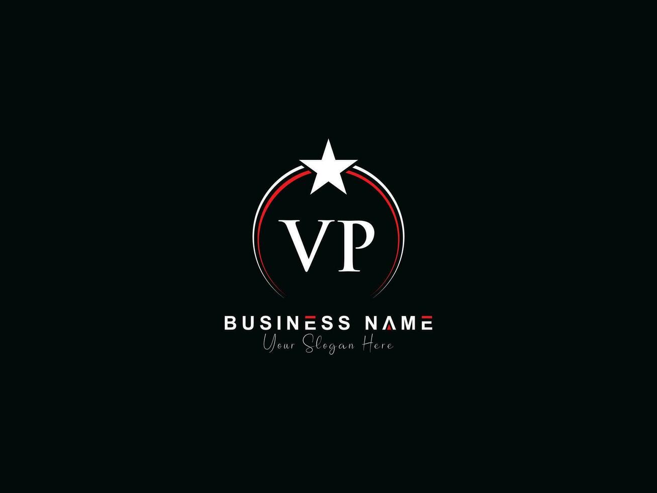 initiale luxe vice-président cercle logo lettre, minimal Royal étoile vice-président logo symbole pour affaires vecteur