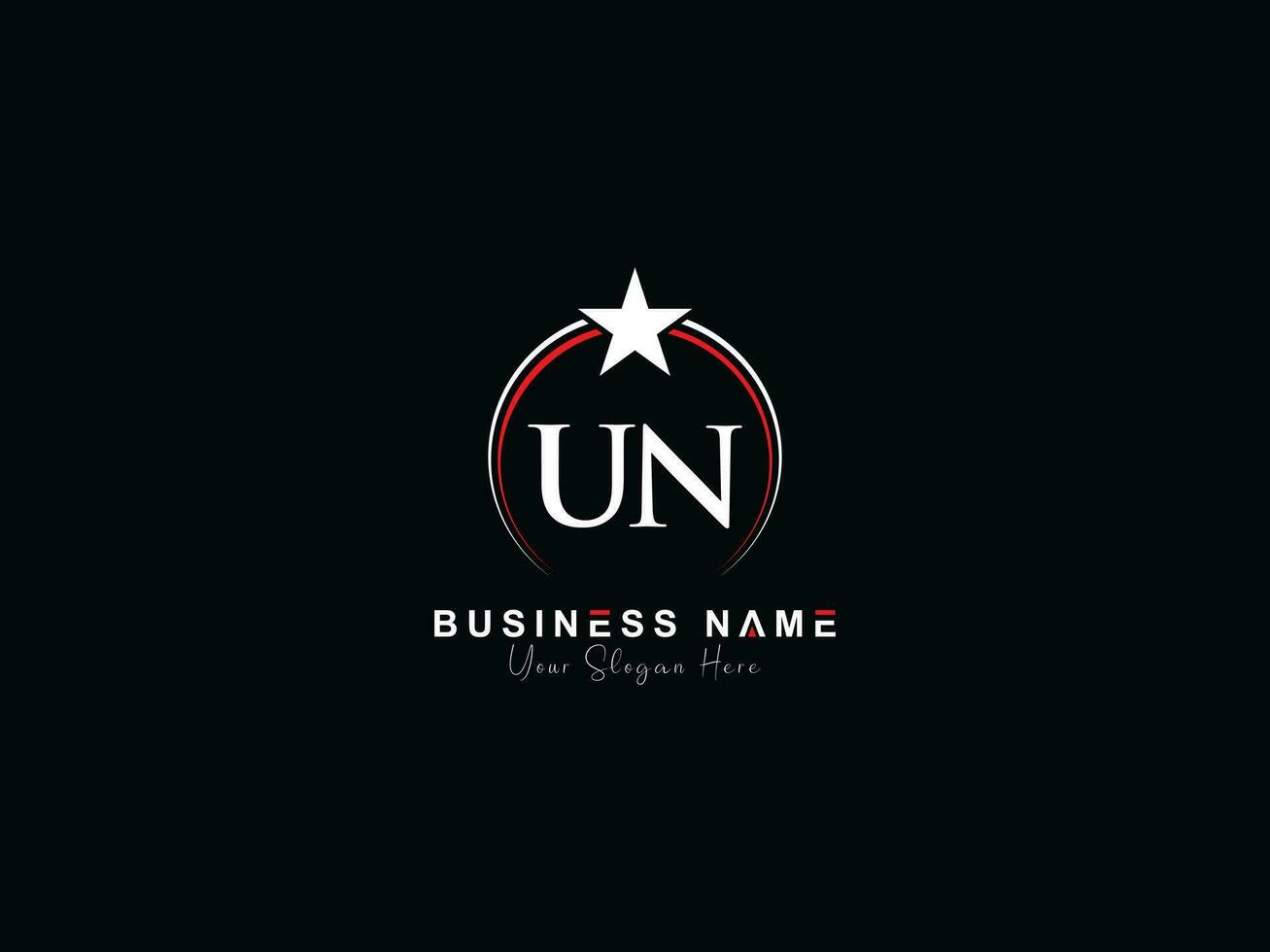 initiale cercle ONU minimal luxe logo, minimaliste Royal étoile ONU logo icône vecteur art