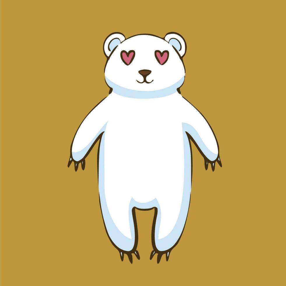 mignonne blanc ours animal illustration vecteur