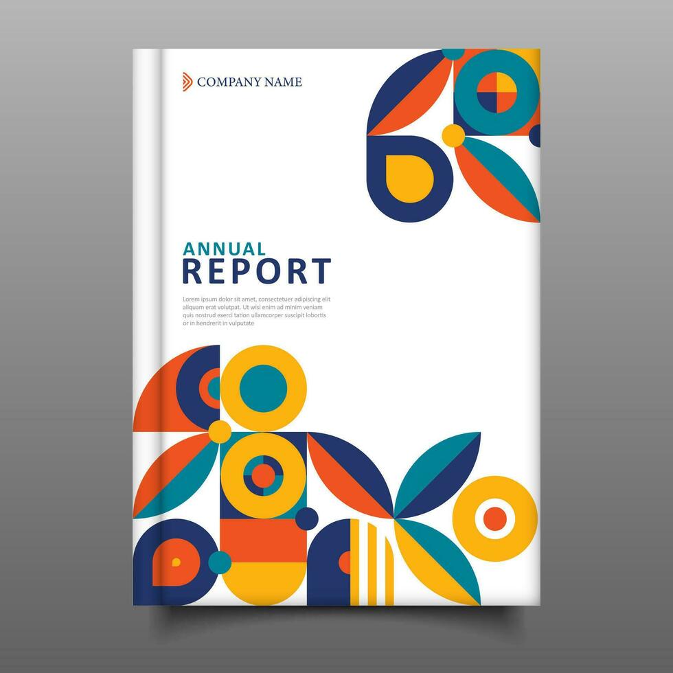 affaires moderne géométrique annuel rapport couverture livre conception vecteur