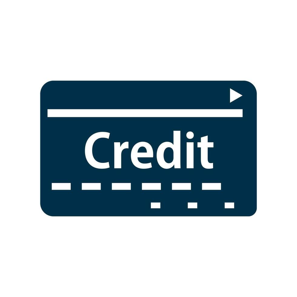 crédit carte silhouette icône. carte prêt. installation paiement. vecteur. vecteur