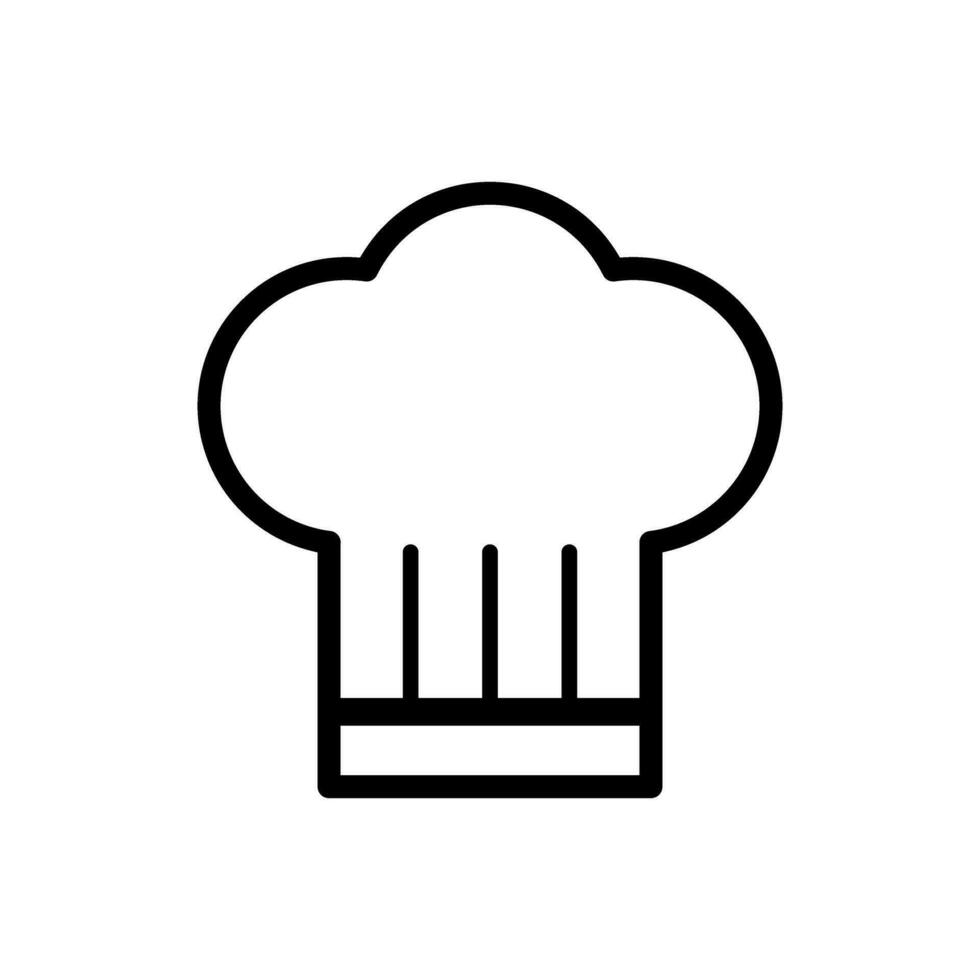 chef chapeau icône vecteur. cuisinier illustration signe. cuisine symbole. vecteur