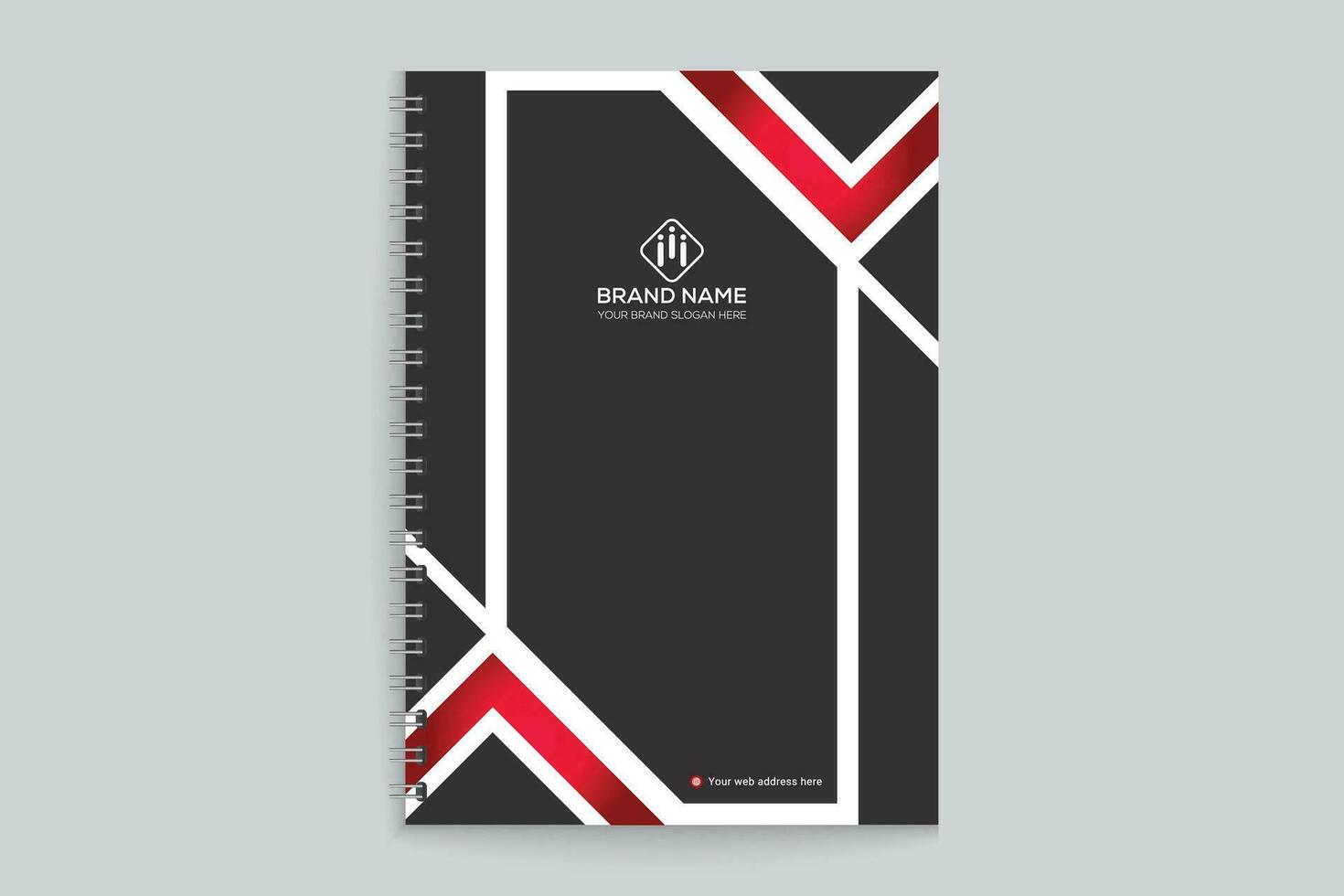 entreprise rouge et noir Couleur carnet couverture conception vecteur