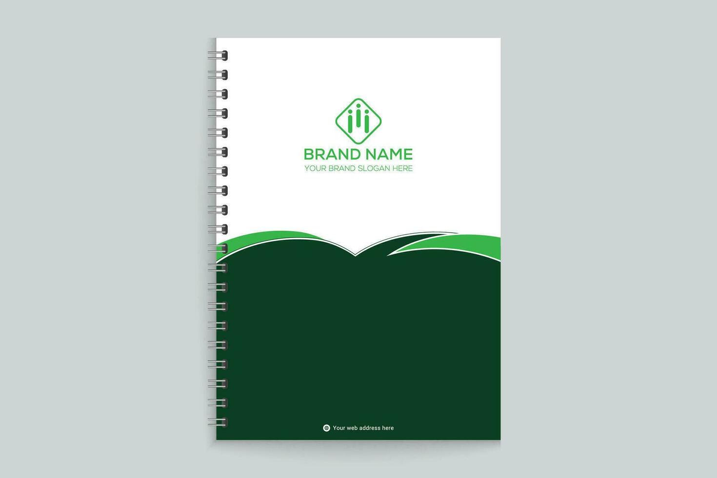 entreprise vert Couleur carnet couverture conception vecteur