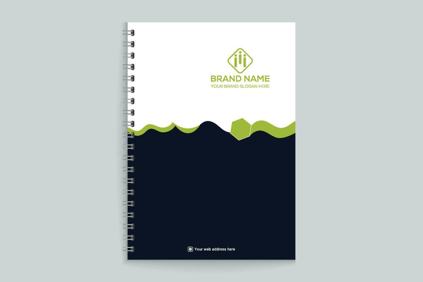 entreprise vert Couleur carnet couverture conception vecteur