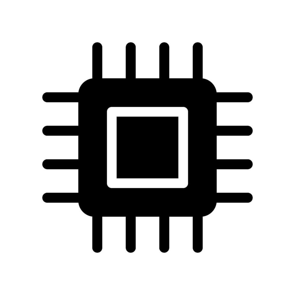 processeur icône vecteur symbole conception illustration
